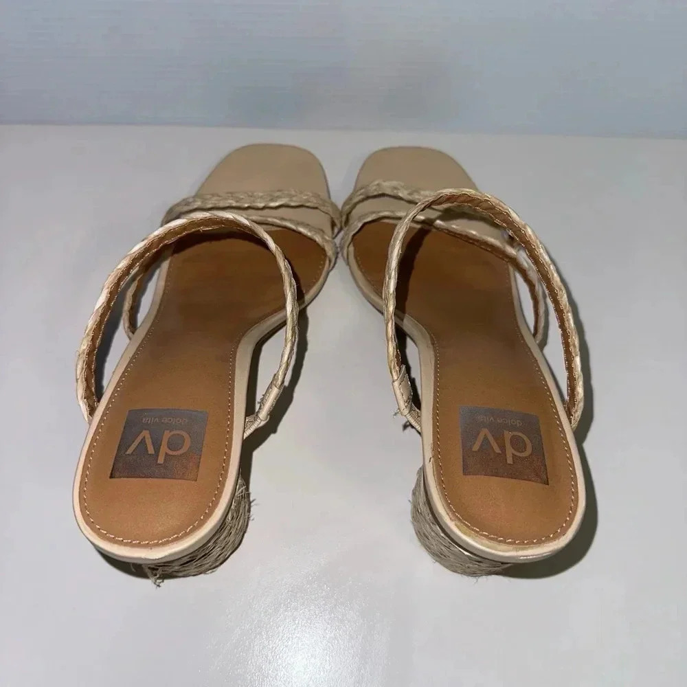 Women's DV by Dolce Vita Sandals, Size 7, Beige Straw Straps - Picture 11 of 14